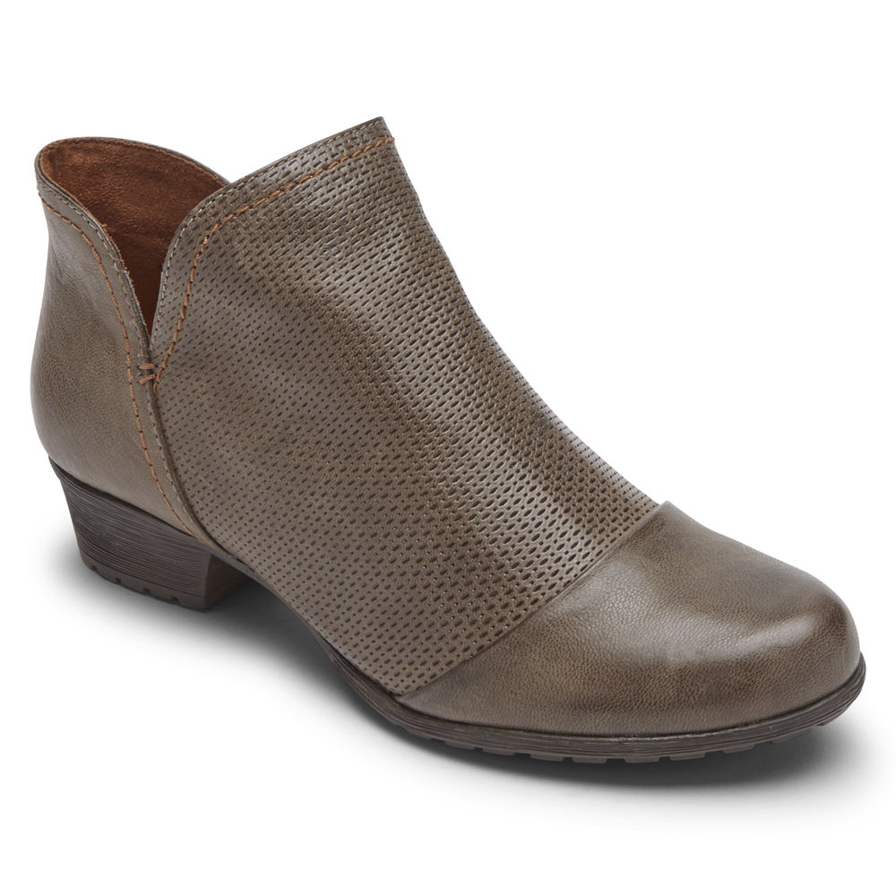 Rockport Boots For Womens Grey - Cobb Hill Gratasha V-Cut - OK4172508